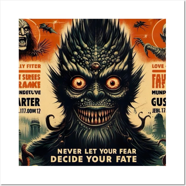 Never let your fear decide your fate Wall Art by Dead Galaxy